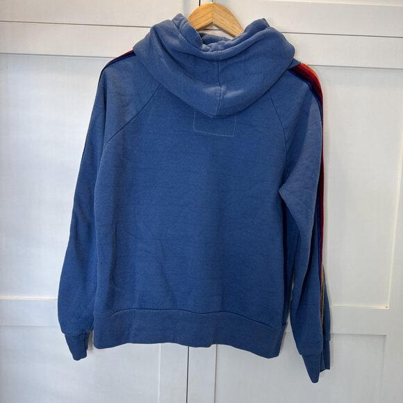 Aviator Nation Classic Pullover Hoodie Size M Vintage Caribbean Velvet Stripes - Picture 16 of 16